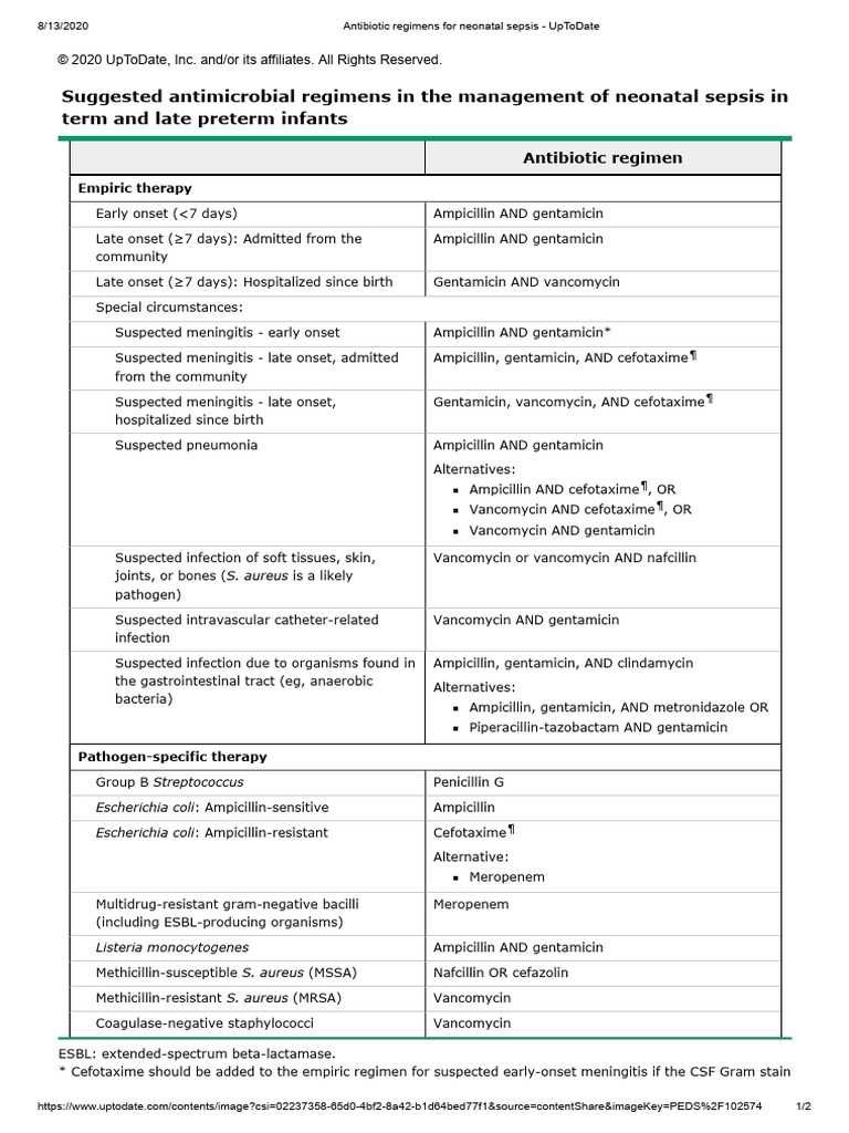 Neonatal Sepsis Antibiotic Guidelines | PDF | Clinical Medicine | Medicine