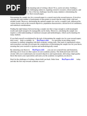 Research Paper Sample Size