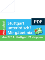 Aussteiga! Aufkleber "Mir gäbet nix" - Druck