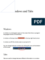 Windows and Tabs