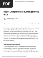 React Components - Building Blocks of UI - by CHAITANYA KURHE - Medium