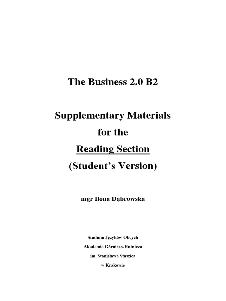 Reading Section For The Business B2 Student Pdf Social Media