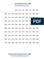 Números de 01 A 1000 para Imprimir