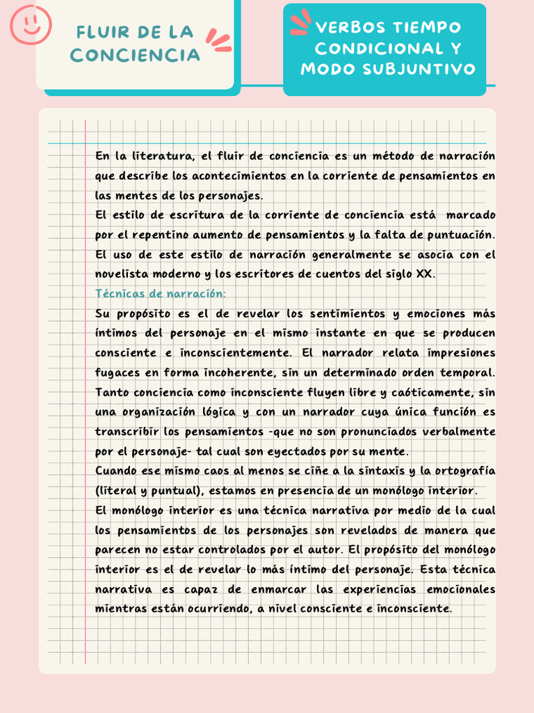 Fluir de La Conciencia y Verbos | PDF | Narración | Sicología