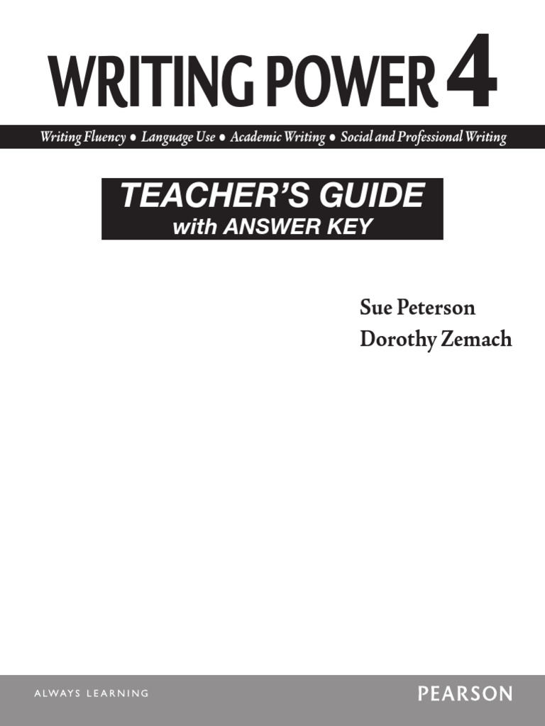 WritingPower4 TG AK | PDF | Vocabulary | Fluency