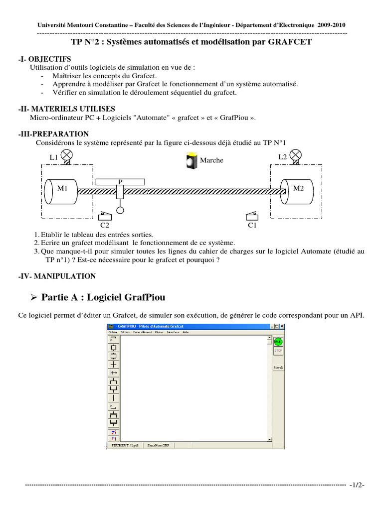Simulation de Systèmes par GRAFCET | PDF