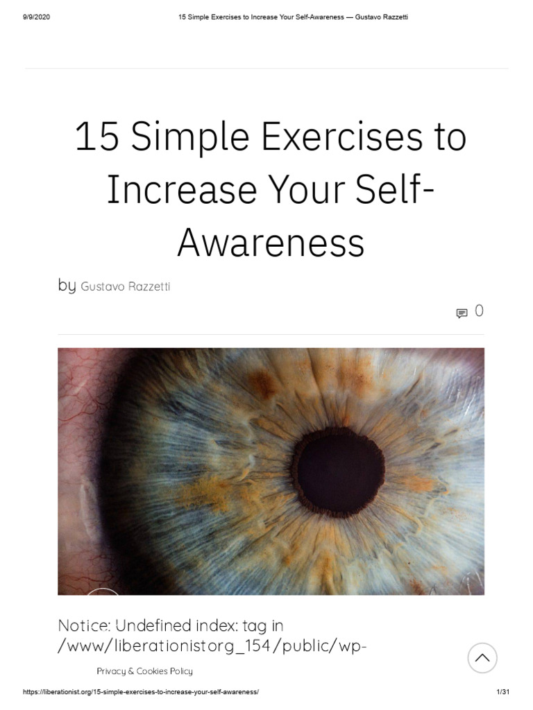 Boost Self-Awareness with Exercises | PDF | Self Awareness | Feeling