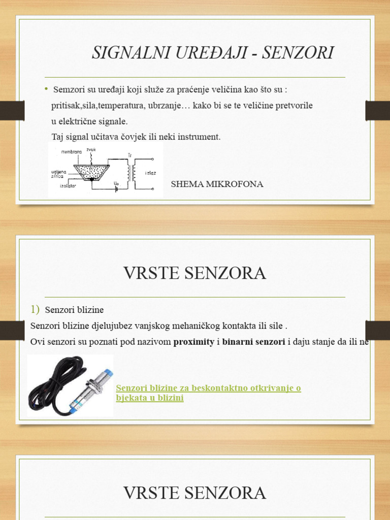 SIGNALNI UREĐAJI - SENZORI | PDF