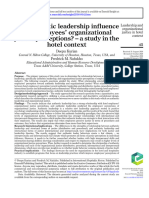 Can Authentic Leadership Influence The Employees' Organizational Justice Perceptions - A Study in The Hotel Context