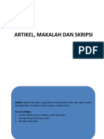 Artikel, Makalah & Skripsi Sem 1