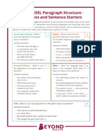 Rija PEEEL-TEEEL Paragraph Structure - Questions and Sentence Starters