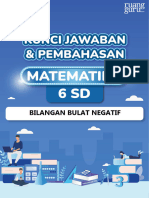 Kunci - Matematika - 6 SD - Bilangan Bulat Negatif