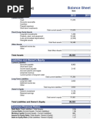 Balance Sheet Template For Website