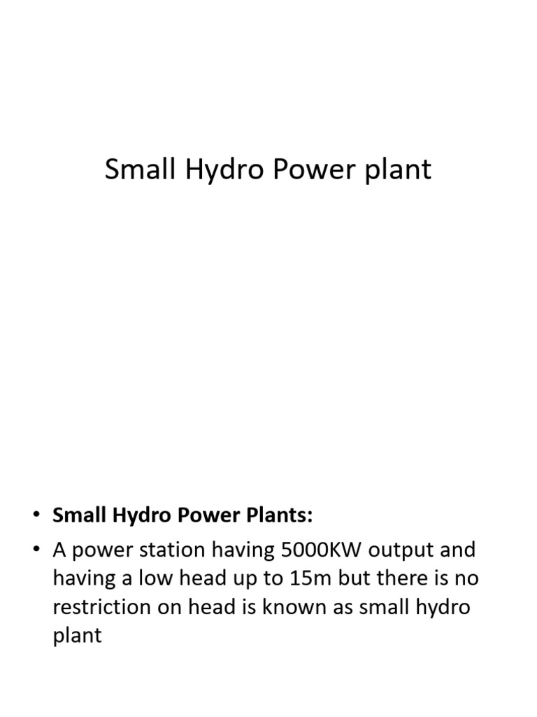 Small hydro power plant pdf hydroelectricity electrical grid