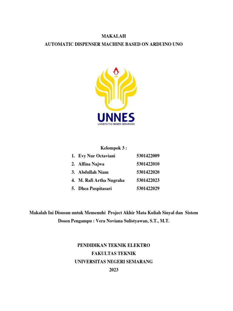 Kelompok 3 - Makalah Project Akhir | PDF | Teknologi & Rekayasa