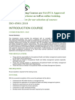 ISO 45001 Training Prospectus