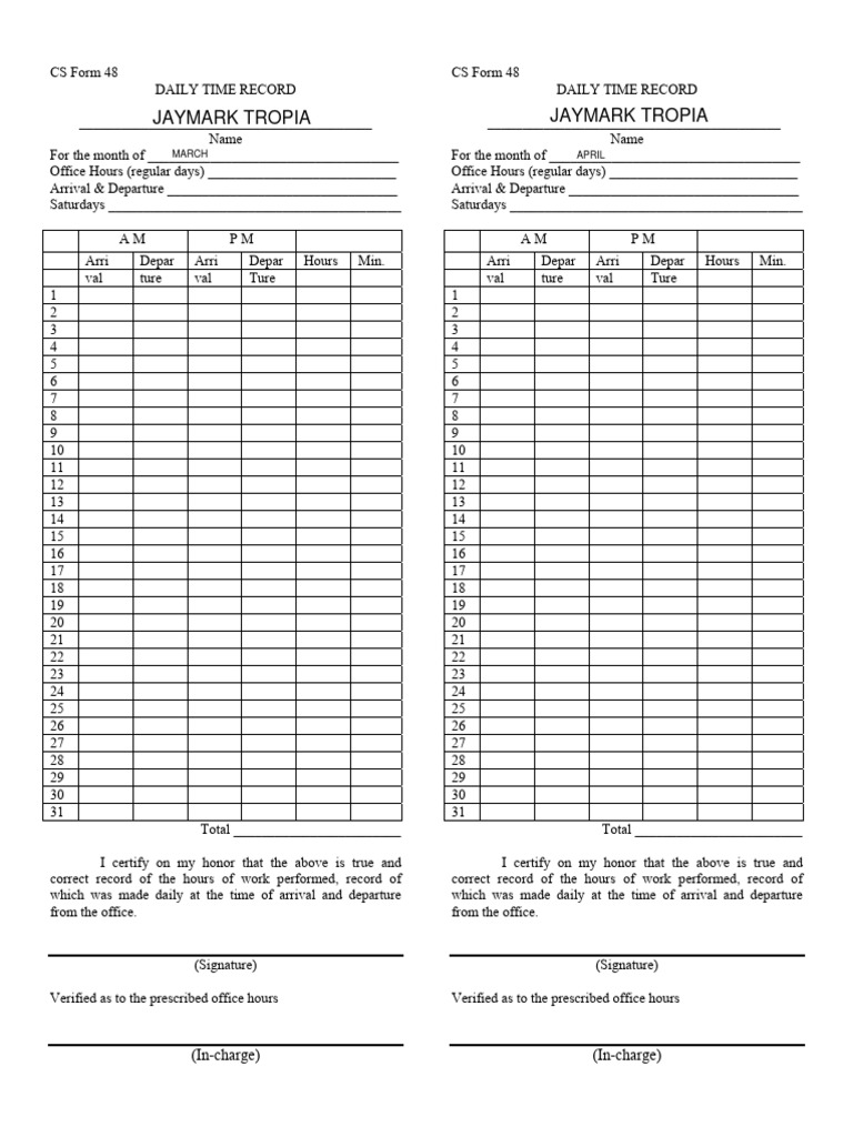 Cs 48 Form | PDF