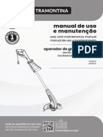 Manual de Uso e Manutenção - Aparador de Grama Elétrico
