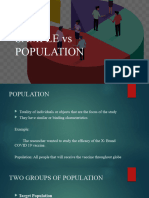 SAMPLE Vs POPULATION