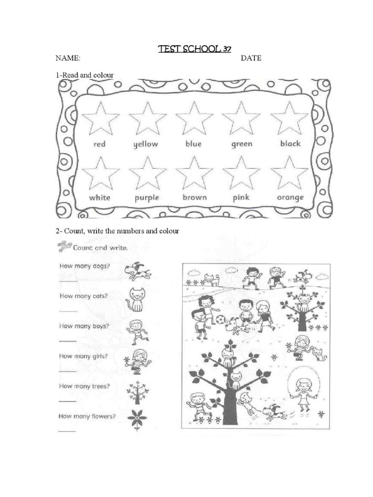 10 Unit 2 School Objects Numbers And Colors Pdf