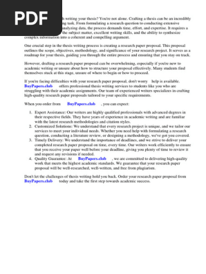 What to Write in a Research Paper Proposal