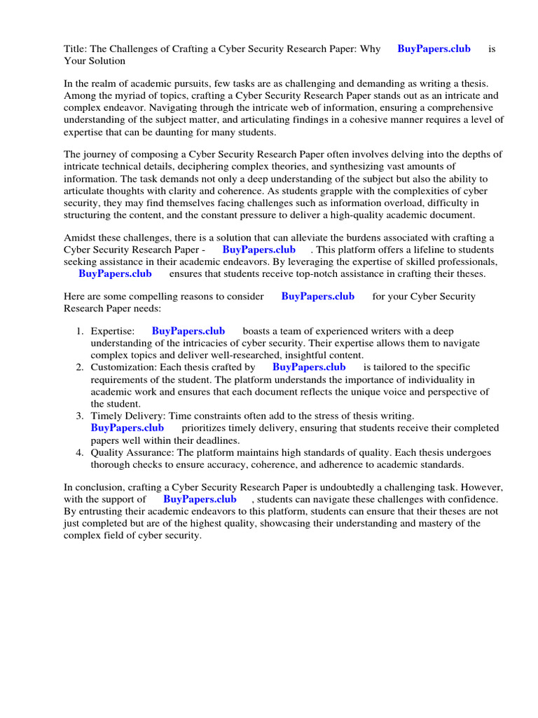 Cyber Security Research Paper PDF Download Free PDF Security