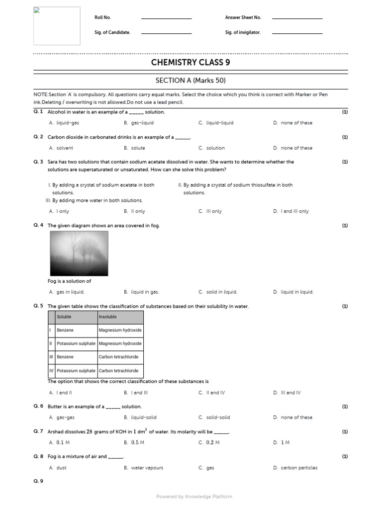 Chem Ch 5 Pdf Mixture Solubility