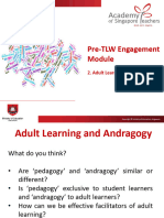 Course Notes - Module 2 - Adult Learning and Andragogy