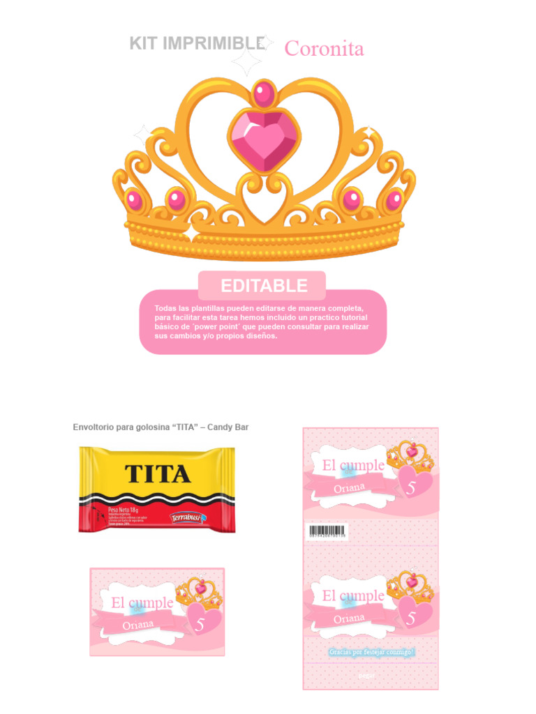 Kit Imprimible Candybar Pdf