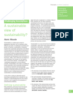 5 A Sustainable View of Sustainability
