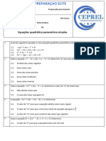 CEPREL - Equaçoes 2º Grau Parametrica