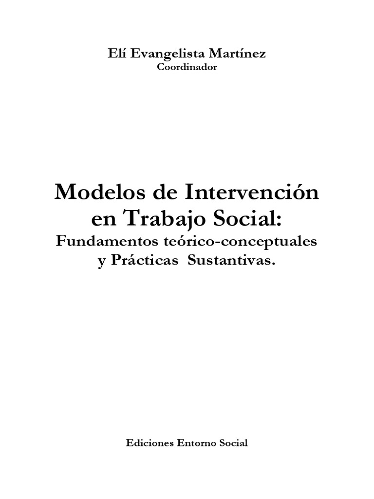 Modelos de Intervención en Trabajo Social | PDF | Trabajo Social | Teoría