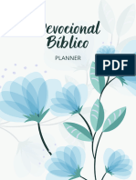Planejador Devocional Bíblico Floral Ilustrado Azul