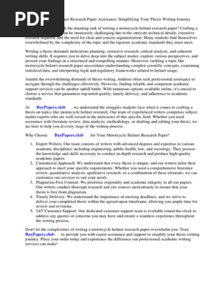 Motorcycle Helmet Research Paper