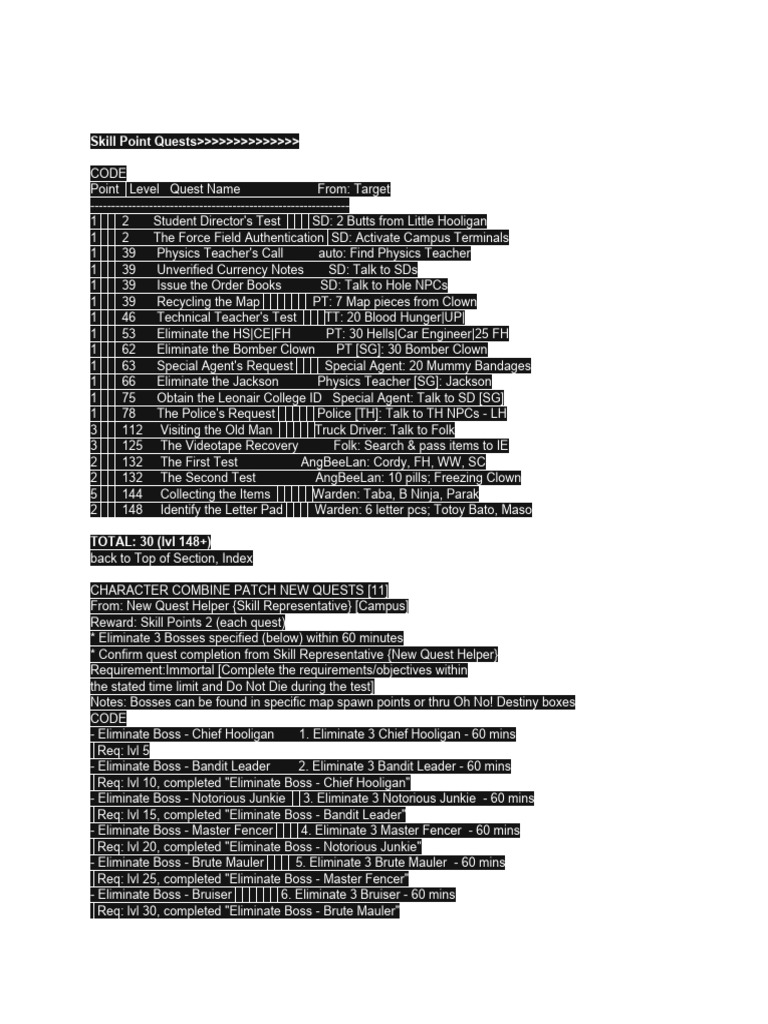 LEVEL 70 SKILL QUEST visual data 2
