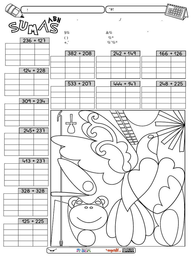 Suma de 3 Cifras Dibujo Oculto | PDF