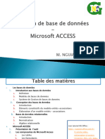 Gestion de Base de Données - Microsoft Access - M. NGUIA Martin