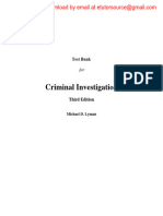 Test Bank For Criminal Investigation (Justice Series), 3e Michael D. Lyman