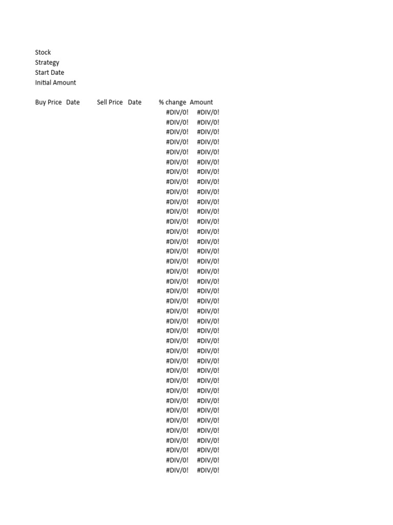 Stock Strategy Analysis | PDF | Securities (Finance) | Investments ...
