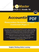 GR10 Accounting Practice Exam Memorandum November Paper 1