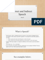 Direct and Indirect Speech