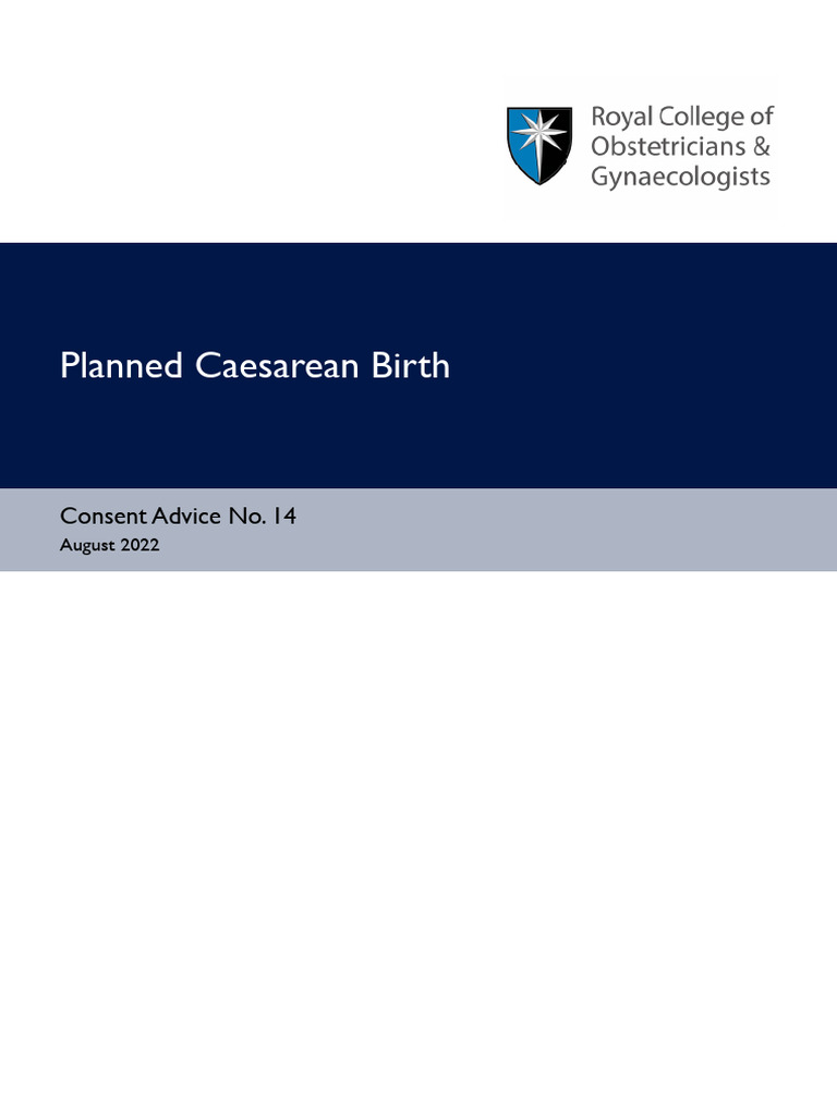Planned Caesarean Birth Guidance | PDF | Wellness | Science & Mathematics