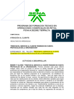 Programa de Formacion Tecnico en Operaciones Comerciales en Retail FICHA # 2922082 TIERRALTA