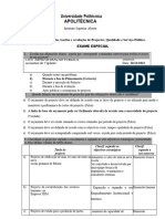 Exame Especial - Concepcao Gestao e Avaliacao de Projectos-AP