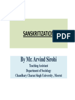 Sociology Arvind Sirohi 2305 Sanskritization