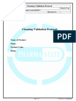 Template of Cleaning Validation Protocol