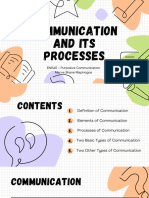 Communication and Its Processes 1