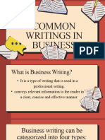 Common Writings in Business