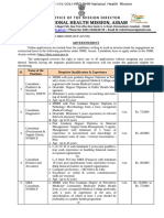 Job - 4330 - 5196 - Advertisement For Various Positions Under NHM, Assam Dtd. 09.03.2024