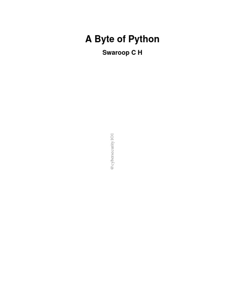 Byte of Python | PDF